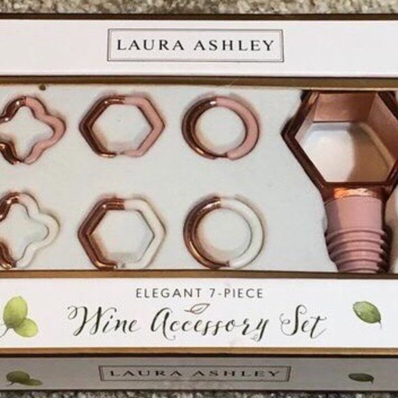 7 pcs Wine Accessory Set Charms Stopper Gif Box New - Picture 2 of 4